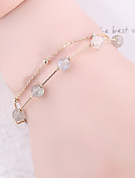 cheap -Women&#039;s Bracelet Crystal Bracelet Geometrical Ball Stylish Simple Natural Crystal Bracelet Jewelry Silver / Golden For Gift Holiday