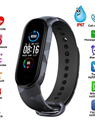 cheap -iPS M5 Smart Watch 0.69 inch Smartwatch Fitness Running Watch Bluetooth Pedometer Call Reminder Activity Tracker Compatible with Android iOS Women Men Waterproof Long Standby Message Reminder IPX-0