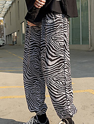 cheap -Men&#039;s Fashion Hip-Hop Jogger Sweatpants Trousers 3D Print Elastic Drawstring Design Pants Casual Daily Graphic Zebra Breathable Soft Mid Waist Blue Black Gray 5XL M L XL XXL