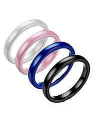 cheap -Women Band Ring Party White Black Rosy Pink Ceramic Personalized Stylish Fashion 1pc / Women&#039;s / Promise Ring