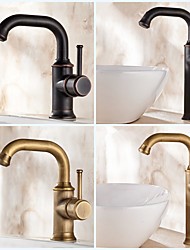cheap -Retro Style Antique Brass/ORB Bathroom Sink Faucet Rotatable Single Handle One Hole Bath Taps/Kitchen Taps（High or Low 2 Types to Choose）