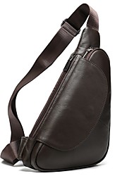 cheap -Men&#039;s Retro Mobile Phone Bag Sling Shoulder Bag Crossbody Bag Nappa Leather Cowhide Zipper Daily Black Brown Coffee