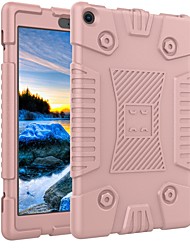 cheap -Tablet Case Cover For Amazon Kindle Fire HD 8 (2017) Shockproof Dustproof Solid Colored TPU PC