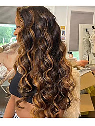 cheap -Unprocessed Virgin Hair Ombre P1B/27 Color 13x4 Lace Front Wig Middle Part Brazilian Hair Body Wave Wigs with Natural Hairline Coloring With Bleached Knots
