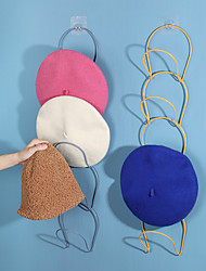 cheap -Hanging Hat Storage Artifact Household Wall Finishing Wall-mounted Shelf Hook Door Rear Bag Storage Rack Multi-function