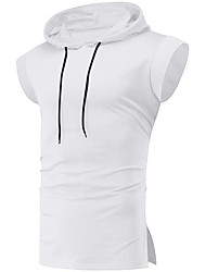 cheap -2021 new products aliexpress amazon ebay men&#039;s sleeveless fitness exercise drawstring hooded vest top men