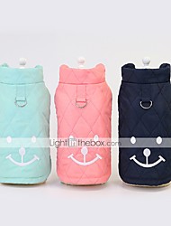 cheap -Dog Coat Jacket Smile Face Thick Velvet Cute Casual / Daily Winter Dog Clothes Puppy Clothes Dog Outfits Breathable Blue Pink Green Costume for Girl and Boy Dog Fleece S M L XL XXL