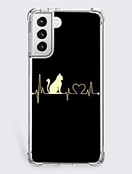 cheap -Cat Phone Case For S22 S21 S20 Plus Ultra FE Unique Design Protective Case Shockproof Dustproof Back Cover TPU