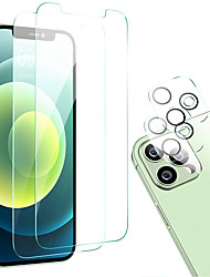 cheap -[2 Sets] For iPhone 13 12 Pro Max mini 11 Pro Max 2 Pack Tempered Glass Screen Protector + 2 Pack Camera Lens Protector Case friendly 9H Hardness  HD Bubble free Scratch-Resistant