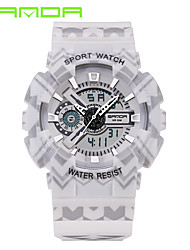 cheap -SANDA Digital Watch for Men Analog - Digital Digital Stylish Stylish Tactical Watch Waterproof Alarm Clock Dual Time Zones Plastic Silicone Fashion