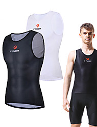 cheap -Men&#039;s Sleeveless Cycling Vest Bike Top Mountain Bike MTB Road Bike Cycling White Black Spandex Polyester Breathable Quick Dry Sweat wicking Sports Clothing Apparel / Athleisure