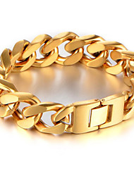 cheap -Men&#039;s Bracelet Geometrical Vertical / Gold bar Punk Titanium Steel Bracelet Jewelry Gold For Party Gift Daily Festival