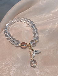 cheap -Women&#039;s Bracelet Crystal Bracelet Geometrical Ball Stylish Simple Natural Crystal Bracelet Jewelry Transparent For Gift Holiday