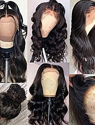cheap -Transparent Lace Front Wigs Human Hair 10a 4x4 Body Wave Lace Front Wigs Pre Plucked Bleached Knots 180% Density Human Hair Wigs for Women 14-26 Inch 4x4 Body Wave Wig