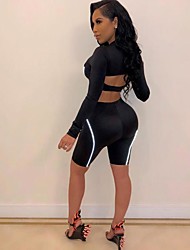 cheap -european and american cross-border foreign trade new products 2021ebay summer new women&#039;s sexy hollow reflective stitching sports suit
