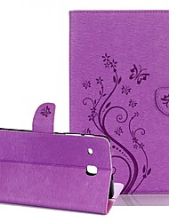 cheap -Tablet Case Cover For Galaxy Tab S8 11&#039;&#039; S7 11&#039;&#039; Tab A8 10.5&#039;&#039; Tab A7 Lite 8.7&#039;&#039; 2022 2021 PU Leather Smart Auto Wake/Sleep Folio Stand Wallet Magnetic Cover with Card Holder Pockets for Samsung Tab E 8.0 inch Tablet Purple Butterfly Fower