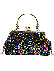 cheap -Women&#039;s Top Handle Bag Alloy Sequin Geometric Party / Evening Going out Blue White Black Pink
