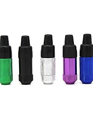 cheap -Pipe Ladies Mini Multi-color Snuff Bottle Metal Aluminum Alloy Pipe Random Color
