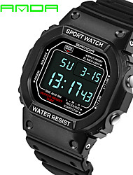 cheap -SANDA Digital Watch for Men Digital Digital Stylish Stylish Casual Waterproof Calendar Alarm Clock Plastic Silicone Fashion