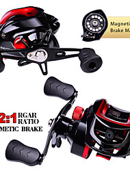 cheap -Fishing Reel Baitcasting Reel 7.2:1 Gear Ratio 3+1 Ball Bearings High Speed Ultra Smooth Powerful for Freshwater and Saltwater / Sea Fishing / Carp Fishing / Bass Fishing / Lure Fishing / Left-handed