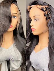 cheap -13*4 /4*4 Lace Front Wigs For Black Women 150%/180% Density Body Wave Brazilian Human Hair Remy Hair Pre Plucked With Baby Hair Transparent Lace Glueless Wig