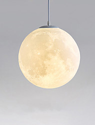 cheap -30/35cm 3D Printing Pendant Light LED Globe Design Moon Artistic Style Home Deco. Creative Hanging Light