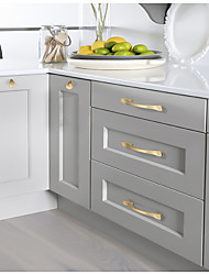 cheap -5pcs Zinc Alloy Gold Handle Modern Simple Light Luxury Cabinet Door Cabinet Handle Nordic Cabinet Drawer Door Handle Wardrobe Handle