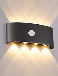 cheap -Outdoor Wall Light LED Motion Sensor Wall Sconce Light 8W Up Down Aluminium Modern Indoor Wall Lamps for Living Room Bedroom Corridor Hallway