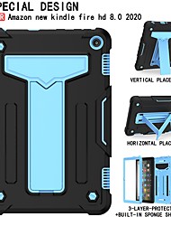 cheap -Tablet Case Cover For Amazon Kindle Fire HD 8 / Plus 2020 Shockproof with Stand Solid Colored TPU Plastic