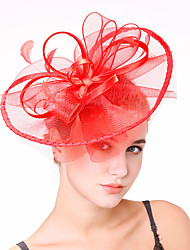 cheap -Poly / Cotton Blend Fascinators / Hair Accessory with Tulle 1 PC Kentucky Derby / Ladies Day Headpiece