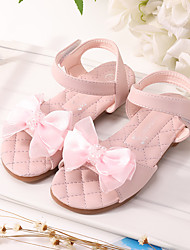 cheap -Girls&#039; Sandals Dress Shoes Princess Shoes Microfiber Little Kids(4-7ys) Party Daily Flower Pink Ivory Spring Summer / Booties / Ankle Boots