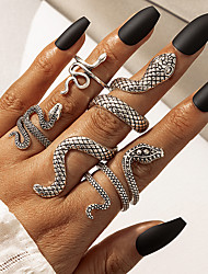 cheap -Ring Wedding Classic Silver Gold Alloy Snake Personalized Stylish Fashion 4pcs / Women&#039;s