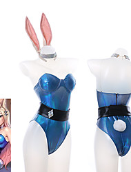 cheap -Inspired by LOL Bunny Girl / Ahri Video Game Cosplay Costumes Cosplay Suits Fashion Catsuit Headwear Waist Belt Costumes