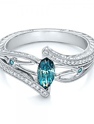 cheap -Ring Party Geometrical Dark Blue Light Blue Alloy Pear Simple Elegant 1pc / Women&#039;s / Wedding / Gift
