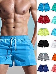 cheap -Men&#039;s Swim Trunks Swim Shorts Quick Dry Board Shorts Bathing Suit with Pockets Drawstring Swimming Surfing Beach Water Sports Solid Colored Spring Summer