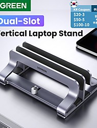 cheap -UGREEN Vertical Laptop Stand Holder Foldable Aluminum Notebook Stand Laptop Tablet Stand Support For Macbook Air Pro PC 17 inch