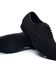 cheap -Men&#039;s Latin Shoes Practice Trainning Dance Shoes Indoor Professional Low Heel Closed Toe Black Lace-up Adults&#039;
