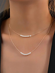 cheap -Layered Necklace Women&#039;s Beads Love Personalized Simple Luxury Romantic Fashion Lovely Gold 40 cm Necklace Jewelry 1pc for School Gift Prom Valentine&#039;s Day Promise irregular
