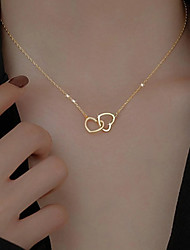 cheap -Necklace Women&#039;s Classic Heart Personalized Simple Natural Romantic Fashion Lovely Gold 40 cm Necklace Jewelry 1pc for Christmas Gift Prom Valentine&#039;s Day Festival Heart Shape