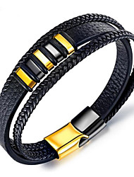 cheap -Men&#039;s Bracelet Geometrical Vertical / Gold bar Fashion Titanium Steel Bracelet Jewelry Black For Party School Daily Festival