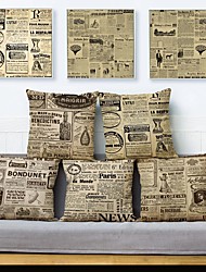 cheap -Newspaper Double Side Cushion Cover 1PC Soft Decorative Square Throw Pillow Cover Cushion Case Pillowcase for Bedroom Livingroom Superior Quality Machine Washable Indoor Cushion for Sofa Couch Bed Chair