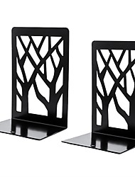 cheap -2pcs Metal Bookends Bookends for Shelves  Bookend Supports  and Desk Book Stand Pen-Inserted Leaf Shape Metal Telescopic Folding L-Shaped Office Student Stationery