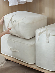 cheap -Quilt Storage Bag Clothing Seasonal Storage Bag Simple Linen Moving Quilt Bag Double Zipper Portable Oversized