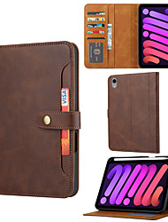 cheap -Tablet Case Cover For iPad Mini 6 Case Luxury Flip Leather Book Tablet Cover With Cards Slot Wallet Stand Sleeve For iPad Mini 6 8.3 2021