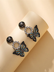 cheap -Women&#039;s Hoop Earrings Fancy Butterfly Stylish Artistic Fashion Modern Trendy S925 Sterling Silver Earrings Jewelry Rainbow For Party Gift Daily Club Festival 1 Pair