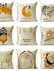 cheap -Ramadan Double Side Cushion Cover 1PC Soft Decorative Square Throw Pillow Cover Cushion Case Pillowcase for Bedroom Livingroom Superior Quality Machine Washable Indoor Cushion for Sofa Couch Bed Chair