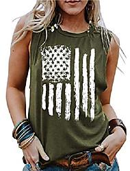 cheap -BOMYTAO 4th of July Tank Tops Shirts for Women American US Flag Patriotic Tank Top Shirt (Army Green, Small)