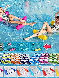 cheap -1 pcs Summer Inflatable Foldable Floating Row Swimming Pool Water Hammock Air Mattresses Bed Beach Pool Toy Water Lounge Chair