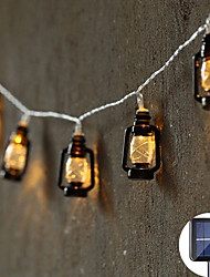 cheap -Ramadan Eid Lights Outdoor Solar Decoration Lights LED Retro Oil Lamp Shape String Lights 5m 20leds EID Mubarak Home Indoor Outdoor Decoration Islamic Muslim Festival Party Decorations
