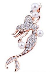 cheap -Women&#039;s Brooches Classic Mermaid Stylish Classic Brooch Jewelry Golden Silver For Gift Daily